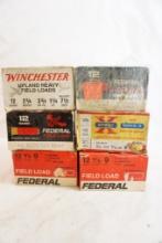 Six boxes of 12 gauge, 7.5, 8 & 9 Shot mixed, 150 count total