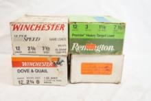 Four boxes of mixed 12 gauge 7.5 & 8 shot, 100 count total