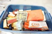 Large tote of empty ammo boxes