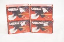 Four boxes of American Eagle .22LR 38gr copper plated tip, 160 round total