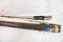 Brown Rod Caddy with three fishing rods