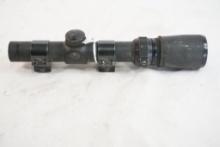 One duplex rifle scope with Weaver scope rings