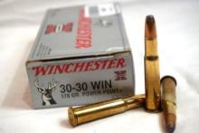 One box of Winchester 30-30 Win 170 gr PP. Count 20.