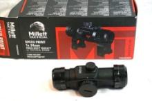 One Millet Tactical Speed point 1x24 red dot sight. In box.