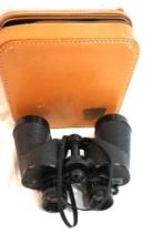 One Bausch & Lomb 3-9x40 binoculars in leather case.
