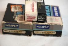 Three set of scope rings. One Leupold, two Weaver.