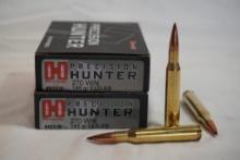 Two boxes of Hornady Hunter 270 Win 145 gr ELD-X. Count 40
