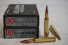 Two boxes of Hornady Hunter 270 Win 145 gr ELD-X. Count 40