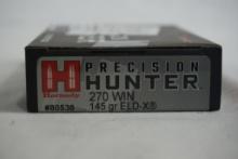 One box of Hornady Hunter 270 Win 145 gr ELD-X. Count 20.