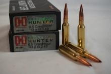 Two boxes of Hornady Hunter 6.5 Creedmoor 143 gr ELD-X. Count 40.
