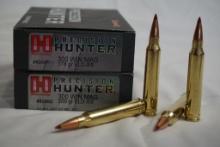 Two boxes of Hornady Hunter 300 Win Mag one 200 gr ELD-X and one 178 gr ELD-X. Count 40.