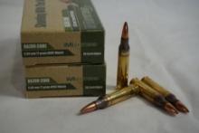 Two boxes of IMI Razor Core 5.56mm 77 gr HPBT. Count 40.