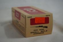 One box of CCI Small rifle primers. Count 1000.