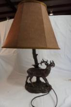 One bronze style whitetail lamp.