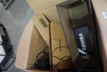 Miscellaneous shelf parts, Apple phone earbuds, etc.