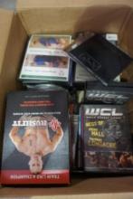 Large box of martial arts instruction DVD's
