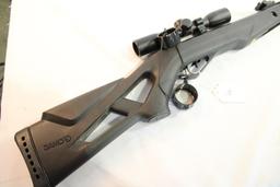 One Gamo silent cat barrel cock rifle. With scope.