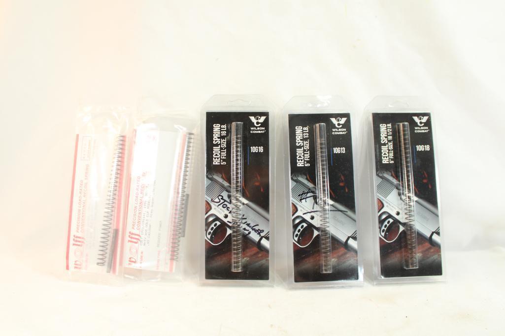 Five pistol recoil springs, new in pkg