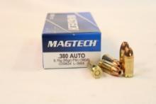 One box of MagTech 380 auto 95 gr FMJ. Count 50.