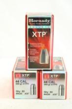 Three boxes of Hornady 44 Cal 300 gr XTP, 150 count total