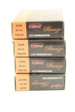 Four boxes of PMC Bronze 223 Rem 55 gr FMJ-BT. Count 80.