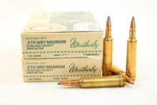 Two boxes of 270 WBY Mag 130 gr Spire point. Count 40.