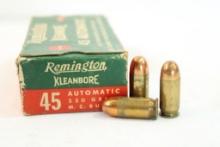One box of Remington Kleanbore 45 auto 230gr FMJ. Count 50.