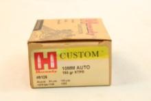 One box of Hornady 10mm auto 180 gr XTP. Count 20.