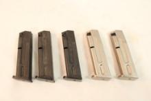 Five Beretta 84FS 13 round magazines.