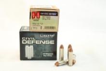 Two boxes of 357 Mag. One Hornady Defense 125 gr FTX, and one Liberty Civil Defense 50 gr HP. Count