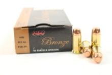 One box of Bronze 40 S&W 165 gr FMJ-FP. Count 50.