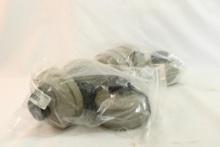 Two pkgs of Israeli type 80 gas mask filters, 6 count total