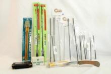 Thirteen various size gas tubes, two B Tech dual band whip handheld antennas, slingshot replacement