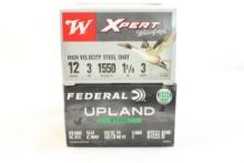 Two boxes of 12 ga Steel. One Winchester 3" #3 shot, and of Federal #6 shot, Count 50.