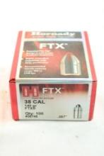 Box of Hornady 38 Cal 140 gr FTX, 100 count