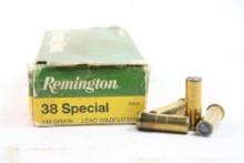 Box of Remington 38 Special 148 gr lead wadcutter, 50 count