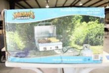Sportsman Series portable stainless steel gas grill with cover, new in box