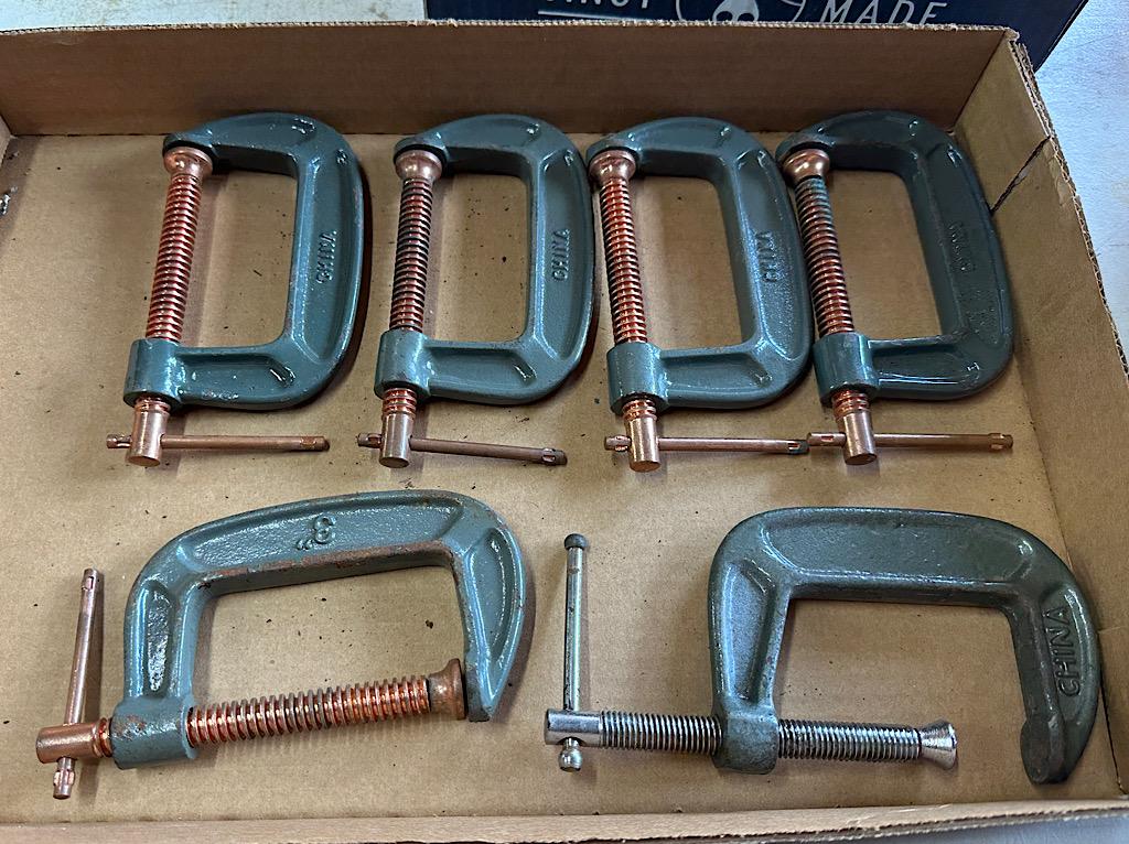 LOT OF 6 C-CLAMPS