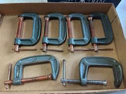 LOT OF 6 C-CLAMPS