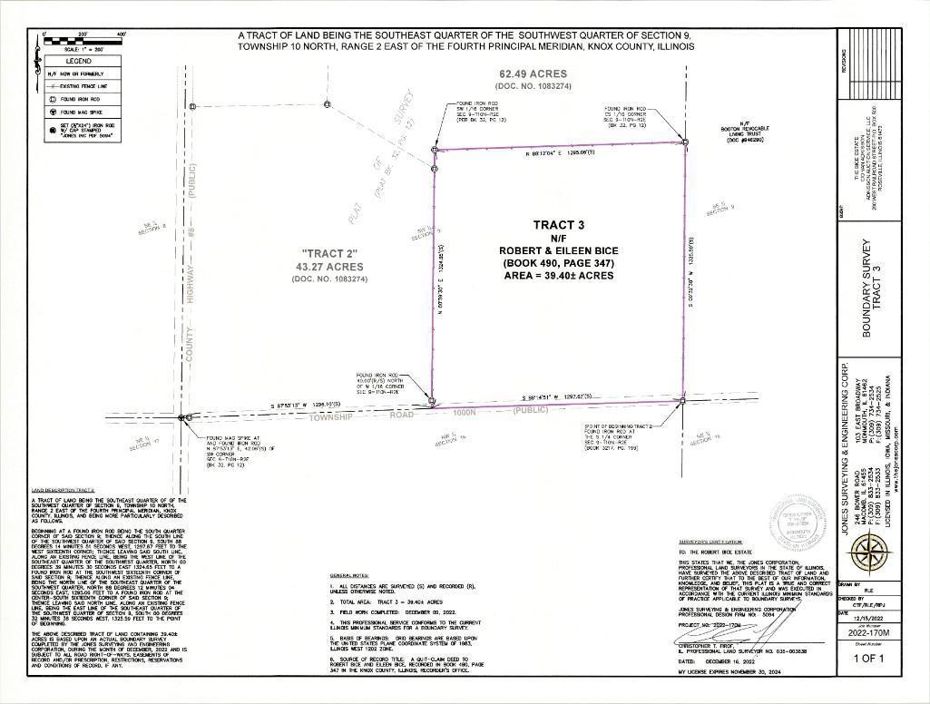 Tract 3 - 39.40 Surveyed Acres