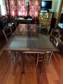78"X40" Walnut Finish Harvest Dining Table