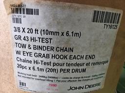 New JD 3/8" X 20' Log, Tow, Binder Chain