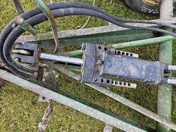 John Deere 4 section Harrow on hyd cart