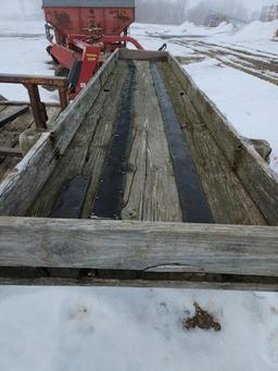 13.5' Wooden Cattle Feed Bunk