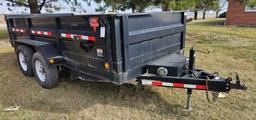 2007 PJ 80"x14' Tandem Axle Bumper Hitch Dump Trailer