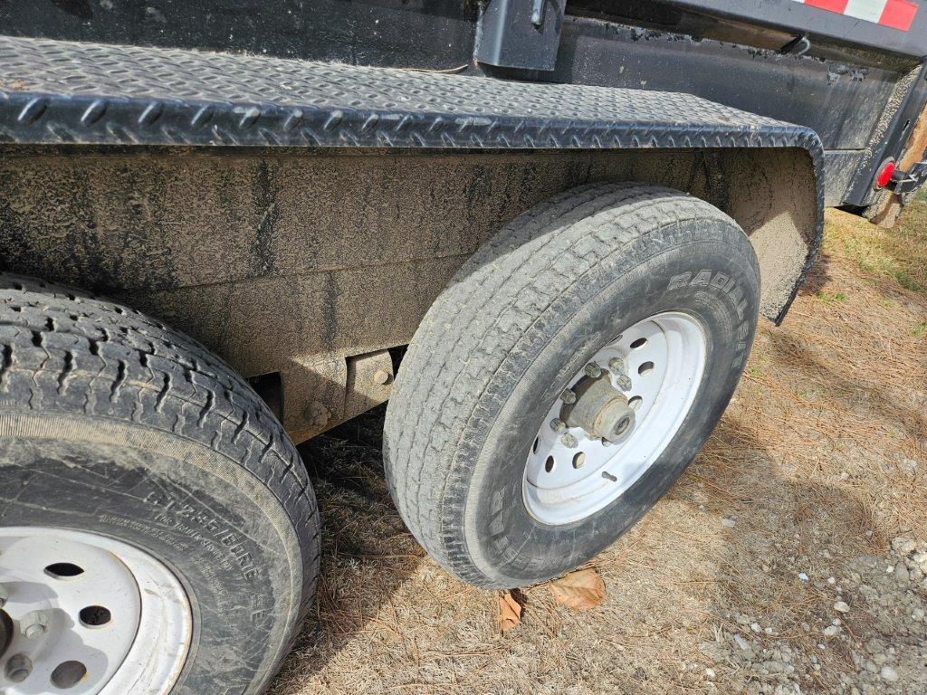 2007 PJ 80"x14' Tandem Axle Bumper Hitch Dump Trailer