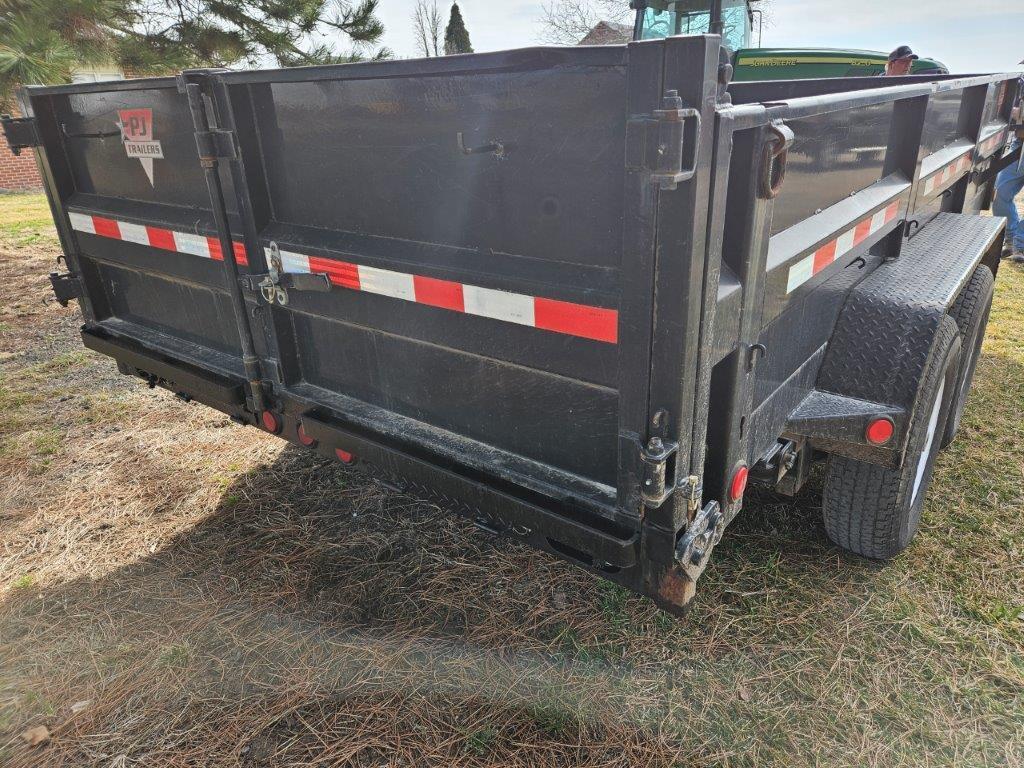 2007 PJ 80"x14' Tandem Axle Bumper Hitch Dump Trailer