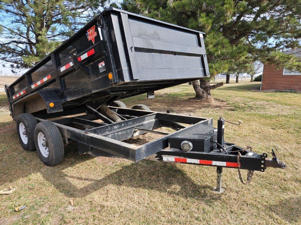 2007 PJ 80"x14' Tandem Axle Bumper Hitch Dump Trailer