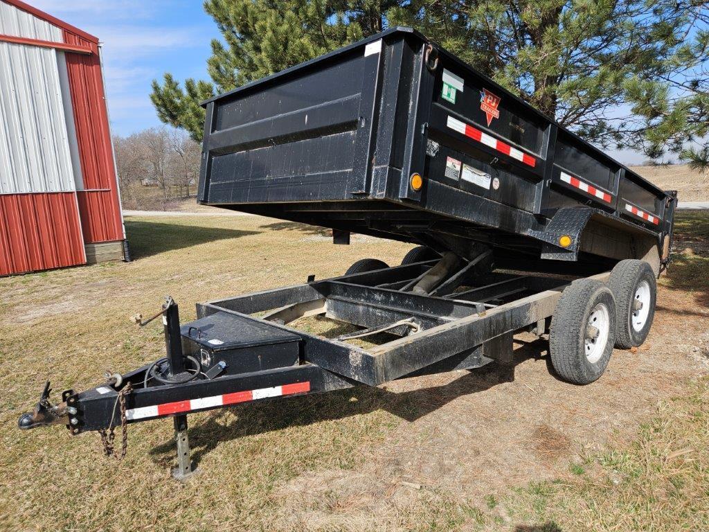 2007 PJ 80"x14' Tandem Axle Bumper Hitch Dump Trailer