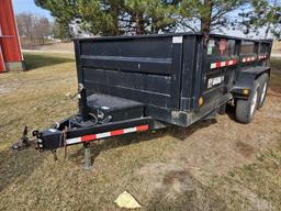2007 PJ 80"x14' Tandem Axle Bumper Hitch Dump Trailer